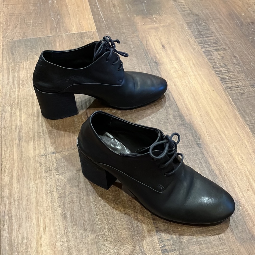 Marsell Chunky Heeled Oxford Shoes Size 38 in Black